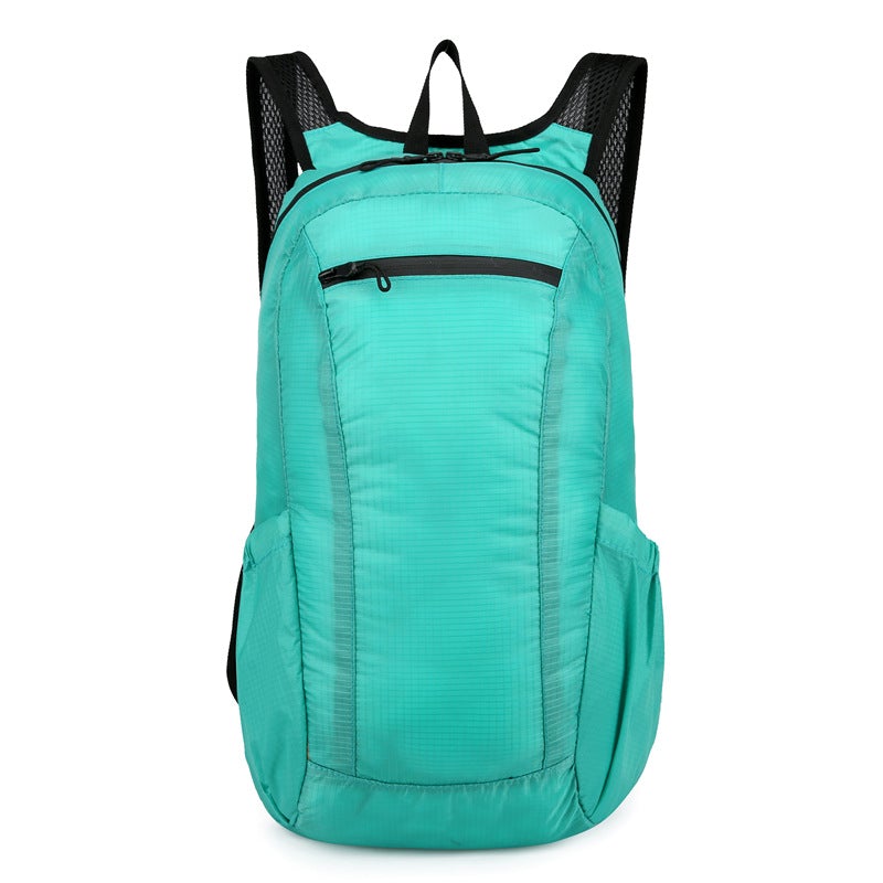 A waterproof foldable outdoor backpack made of durable nylon, featuring a spacious design and lightweight construction, ideal for outdoor activities.