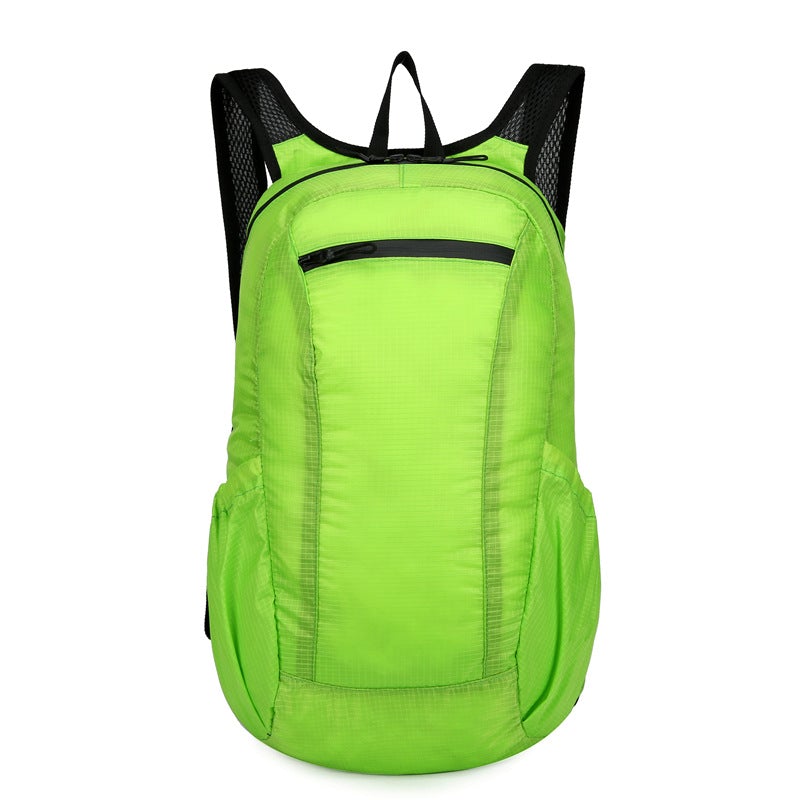 A waterproof foldable outdoor backpack made of durable nylon, featuring a spacious design and lightweight construction, ideal for outdoor activities.