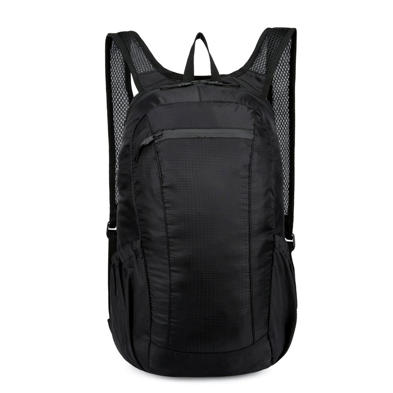 A waterproof foldable outdoor backpack made of durable nylon, featuring a spacious design and lightweight construction, ideal for outdoor activities.