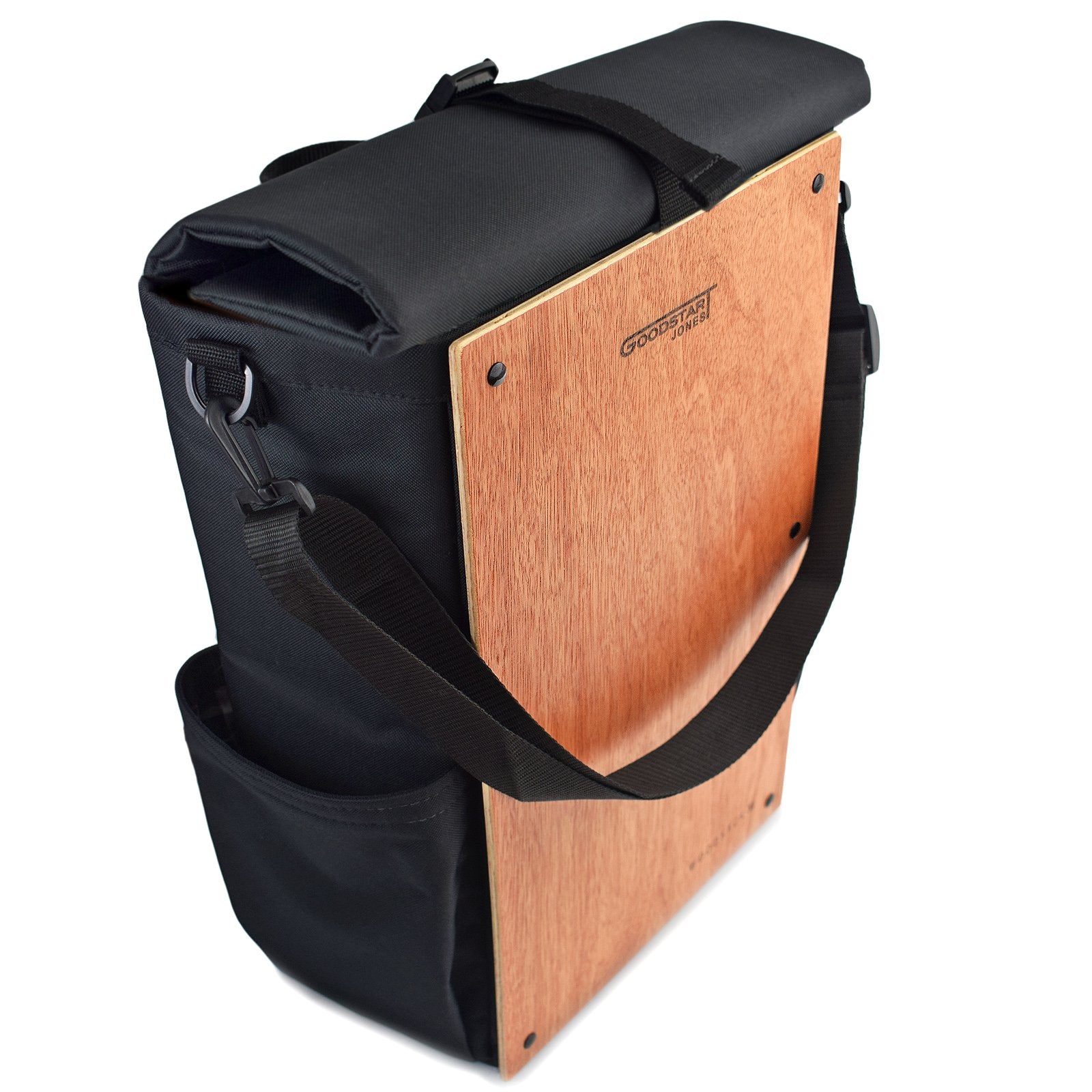 Woodsack XL Backpack in black, showcasing spacious design and padded straps for comfort.