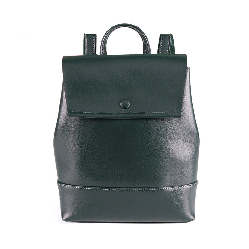 A stylish Women's Fashion Large Capacity Multi-Function Retro Backpack made of leather, featuring a vintage design and spacious interior.