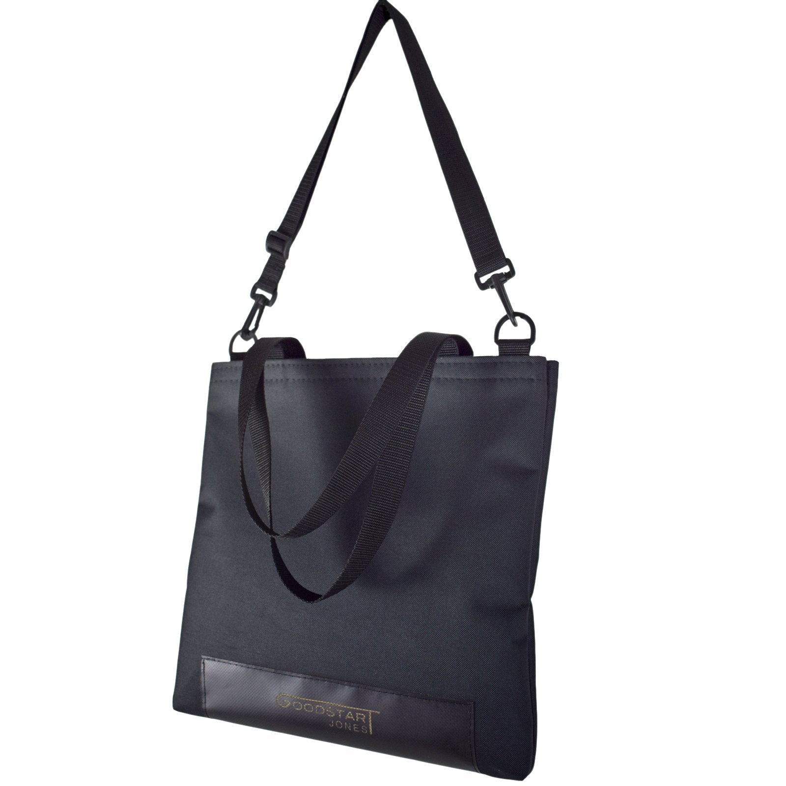 WORK Tote Bag in BLACK, showcasing its compact design and durable materials, perfect for everyday use.