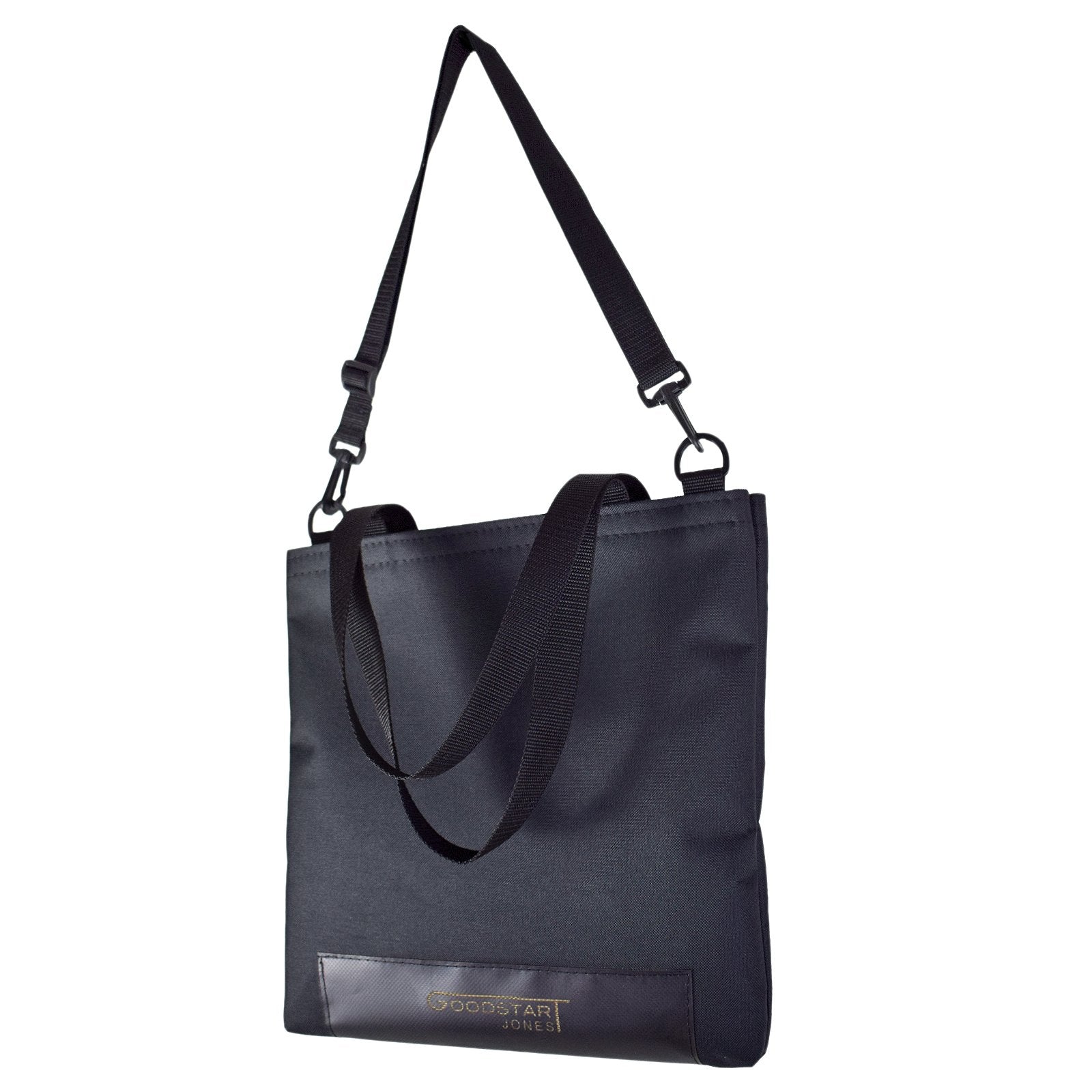 WORK Tote Bag in BLACK, showcasing its compact design and durable materials, perfect for everyday use.