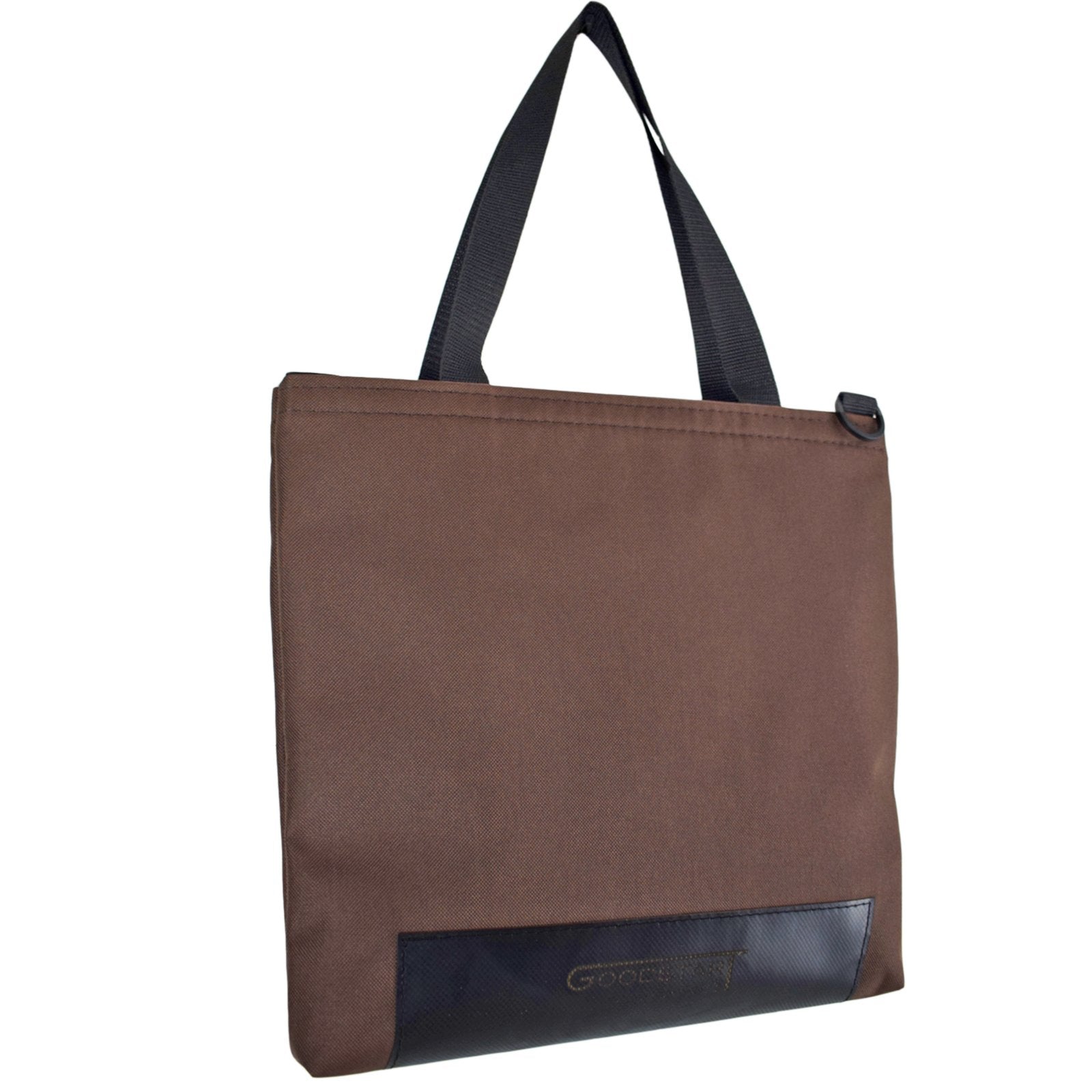 Brown WORK Tote Bag showcasing its compact and durable design, perfect for everyday use.