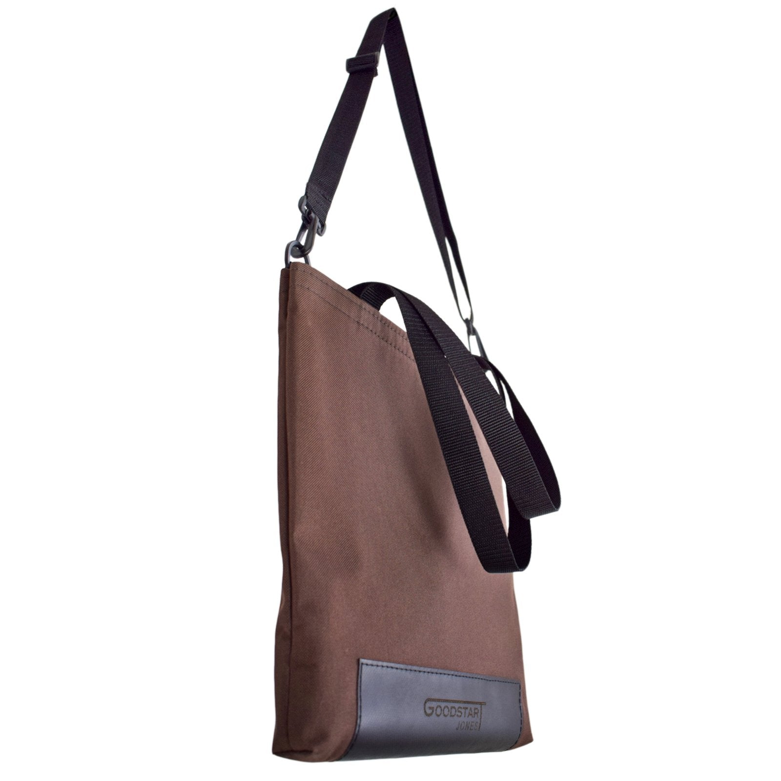 Brown WORK Tote Bag showcasing its compact and durable design, perfect for everyday use.