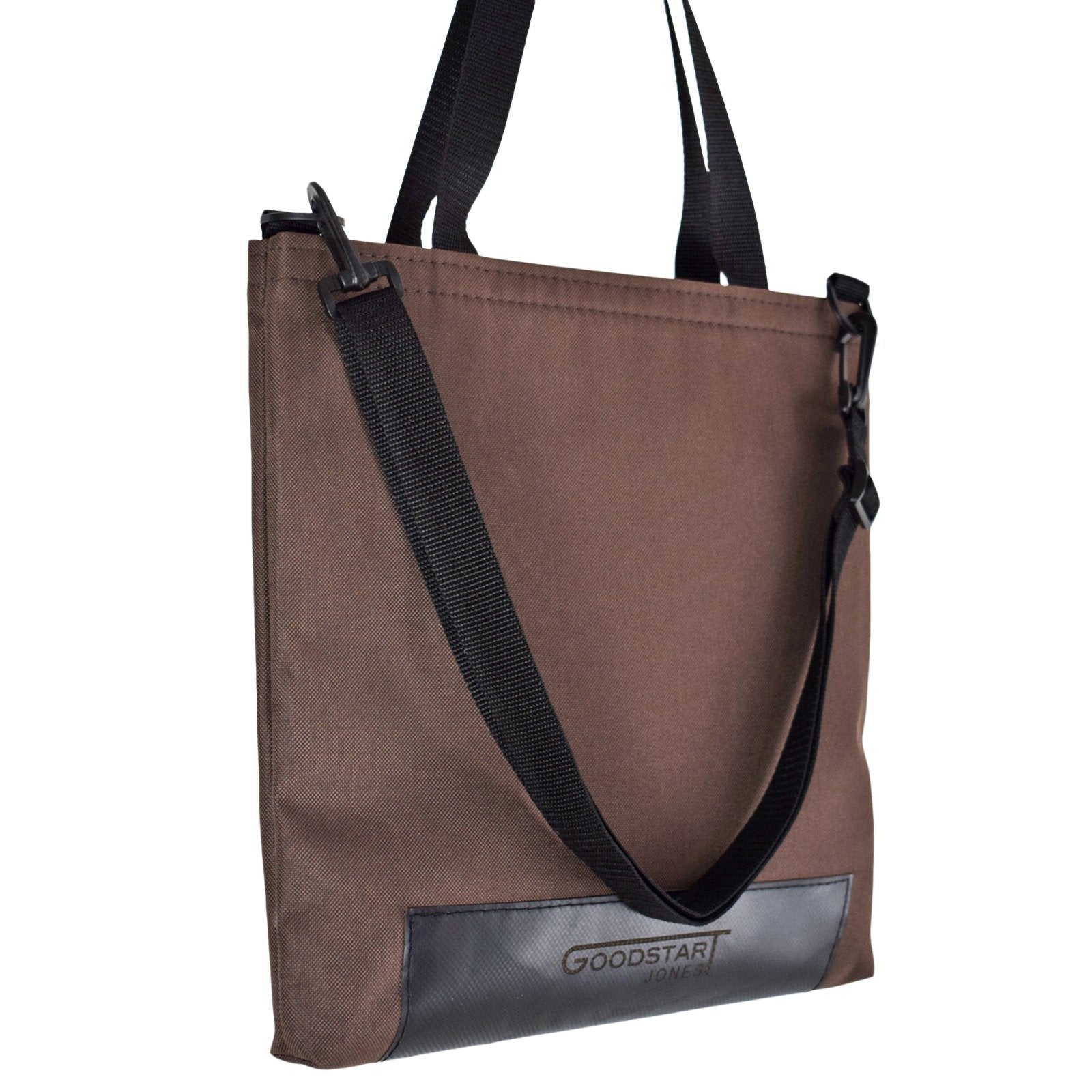 Brown WORK Tote Bag showcasing its compact and durable design, perfect for everyday use.