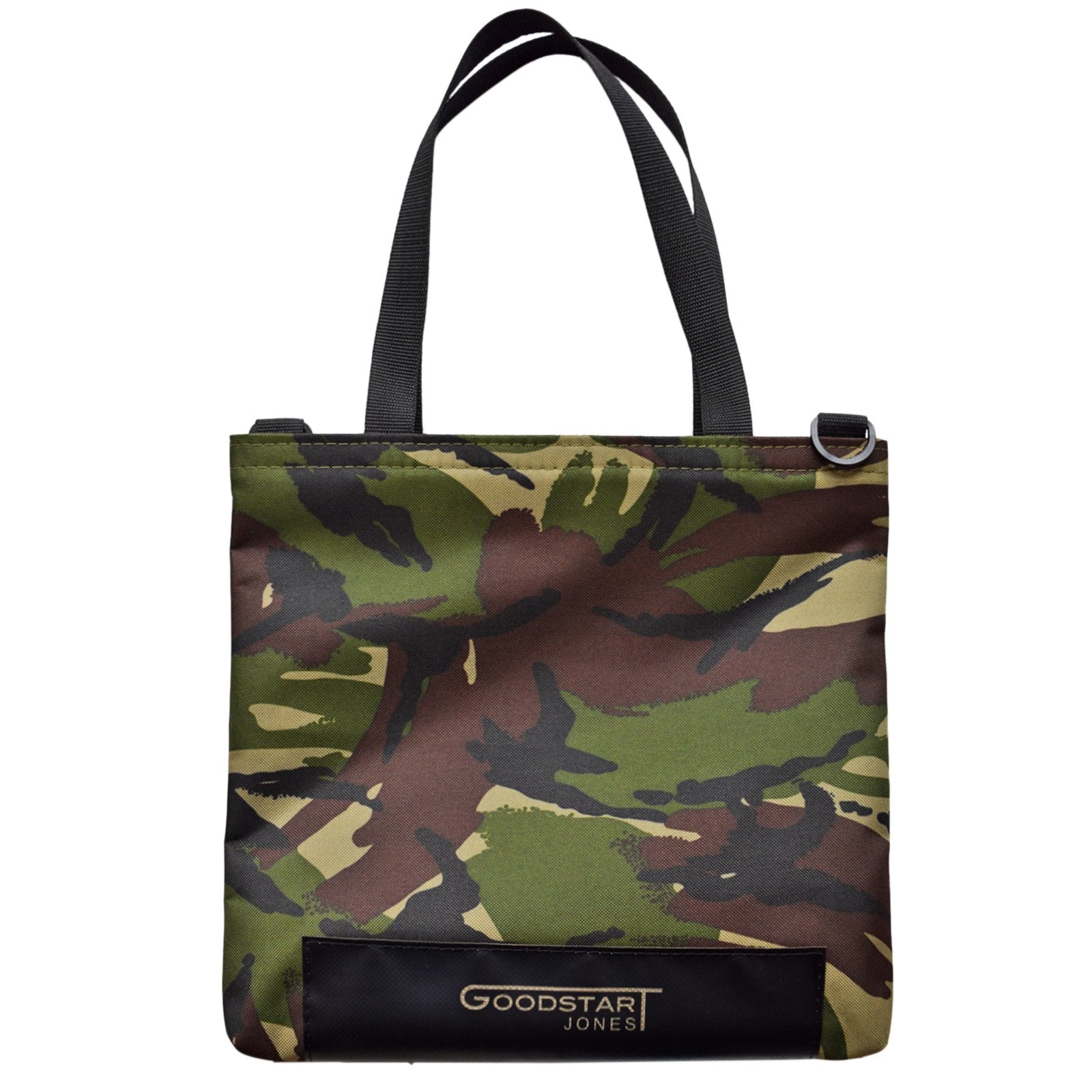 WORK Tote Bag in CAMO featuring a stylish camo pattern, durable materials, and compact design, perfect for everyday use.