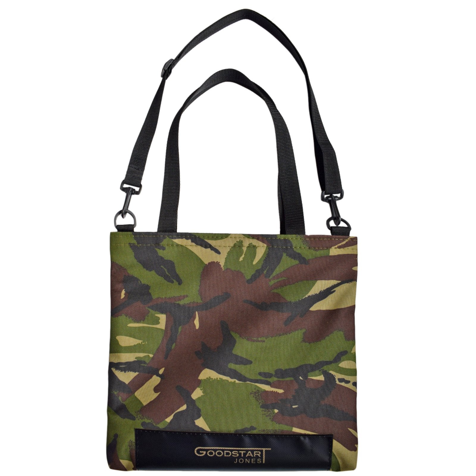 WORK Tote Bag in CAMO featuring a stylish camo pattern, durable materials, and compact design, perfect for everyday use.