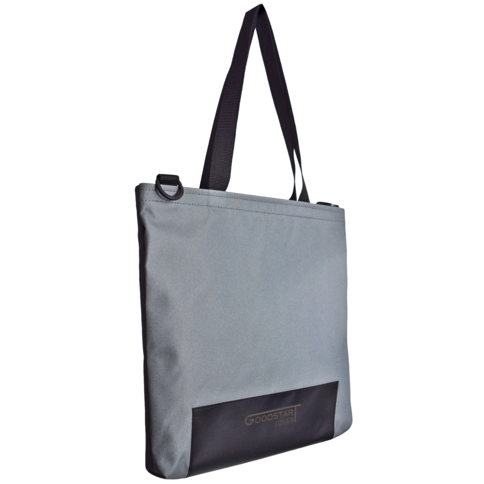 Grey WORK Tote Bag showcasing its compact and stylish design, perfect for everyday use.