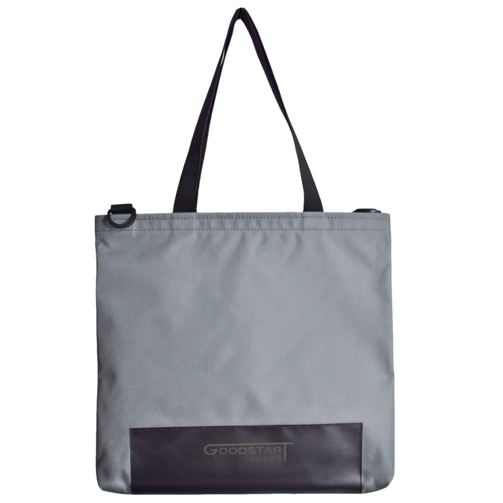 Grey WORK Tote Bag showcasing its compact and stylish design, perfect for everyday use.