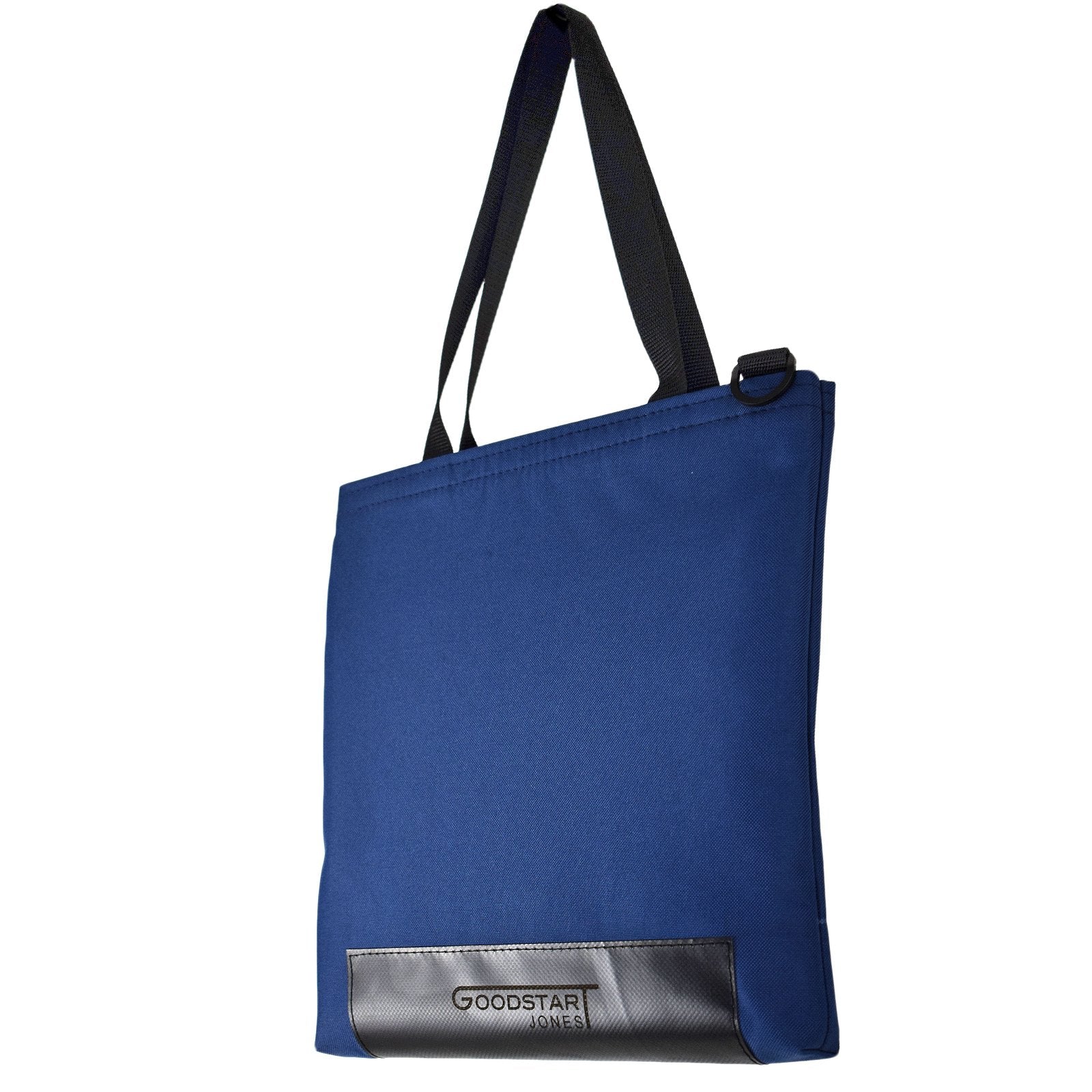 Navy blue WORK Tote Bag showcasing its compact and durable design, perfect for everyday use.