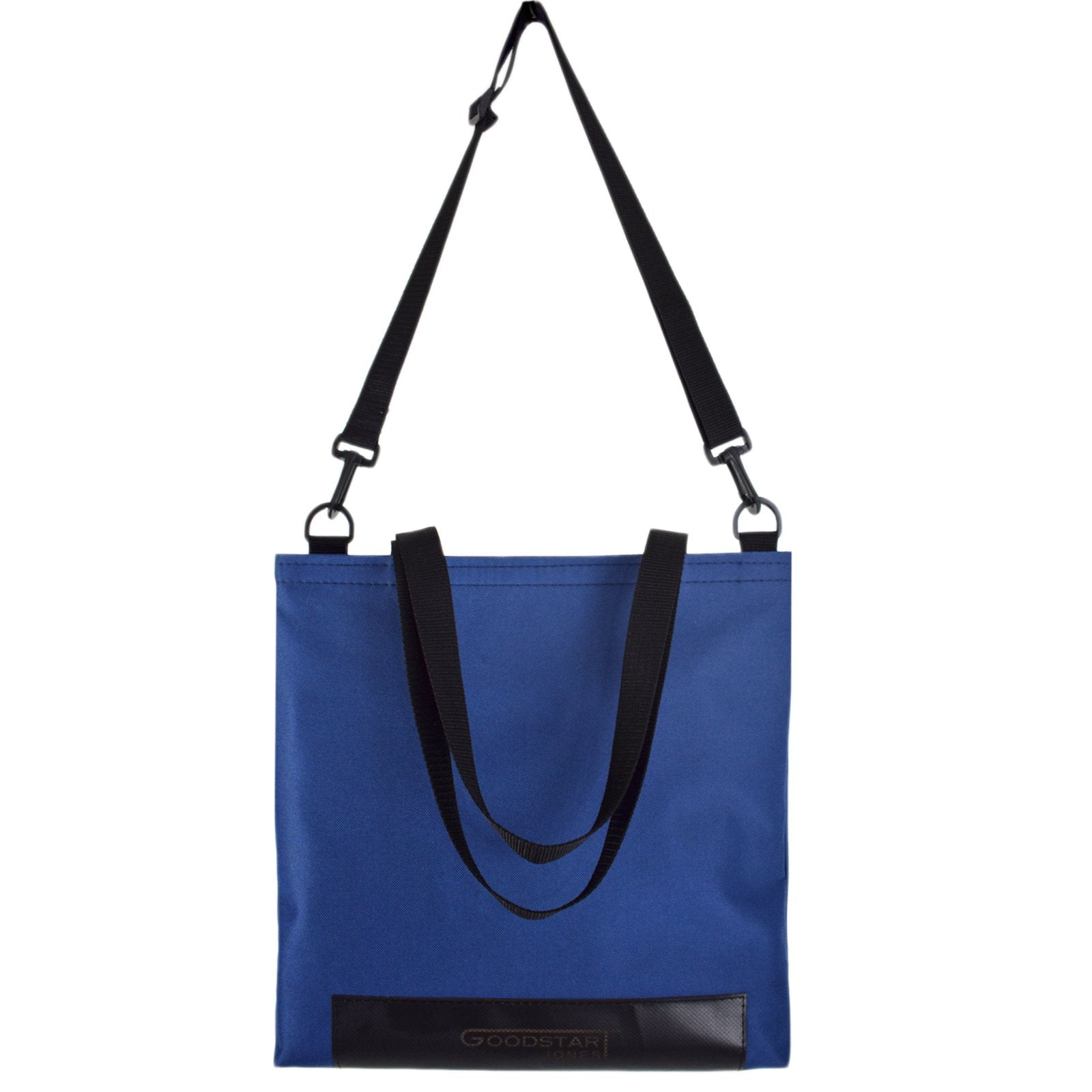 Navy blue WORK Tote Bag showcasing its compact and durable design, perfect for everyday use.