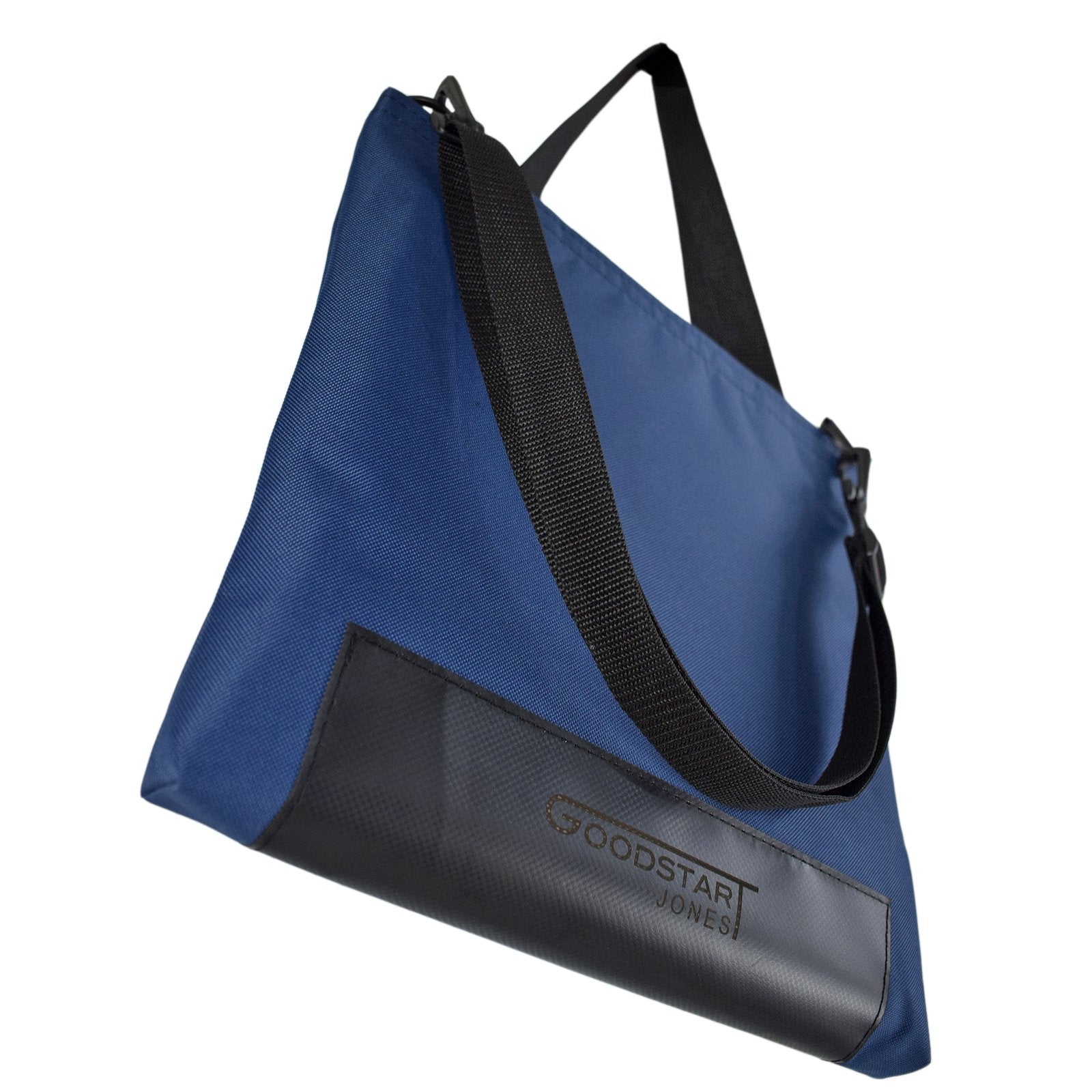 Navy blue WORK Tote Bag showcasing its compact and durable design, perfect for everyday use.