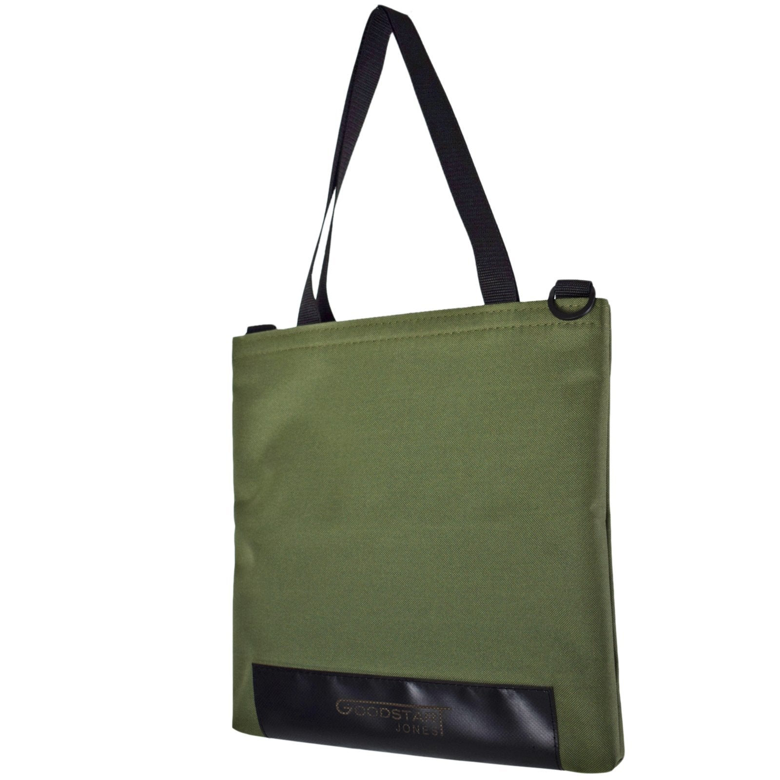 Olive green WORK Tote Bag showcasing its compact and durable design, perfect for work and everyday use.