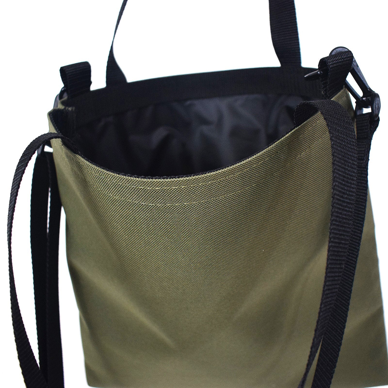 Olive green WORK Tote Bag showcasing its compact and durable design, perfect for work and everyday use.