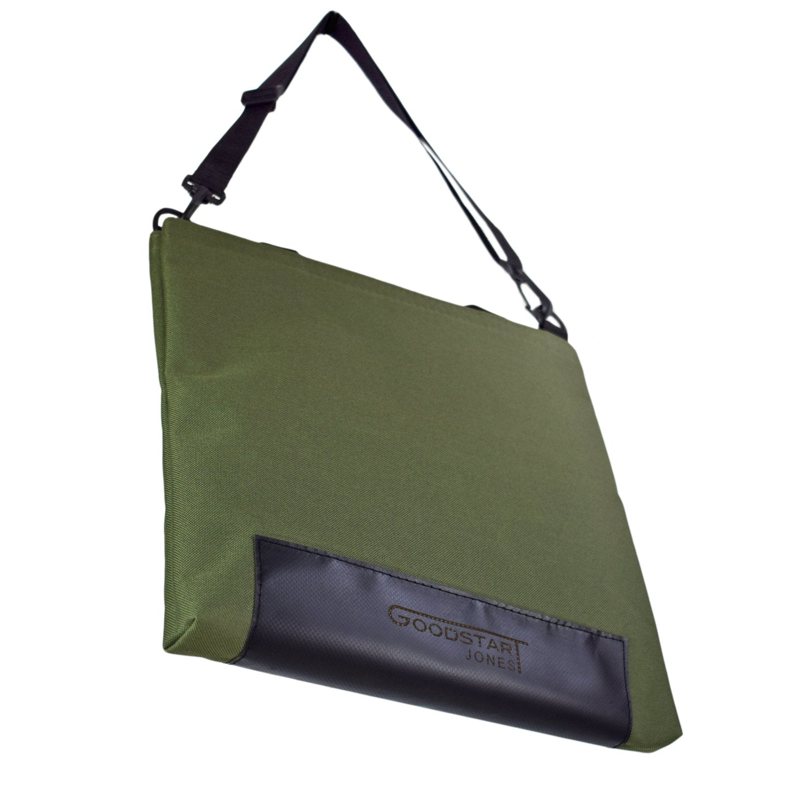 Olive green WORK Tote Bag showcasing its compact and durable design, perfect for work and everyday use.