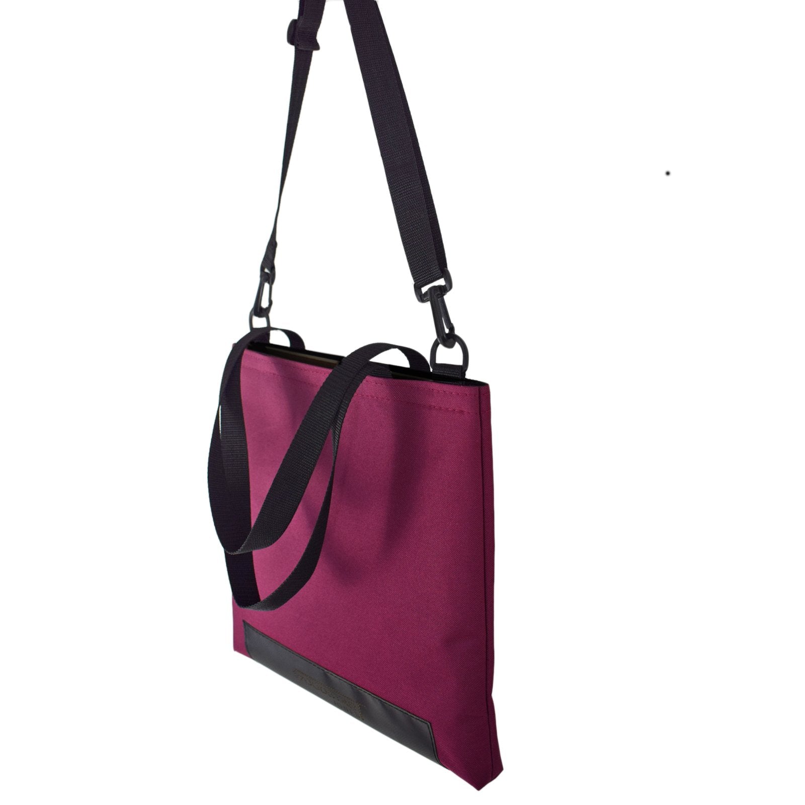 WORK Tote Bag in WINE color, showcasing its compact and stylish design, perfect for everyday use.