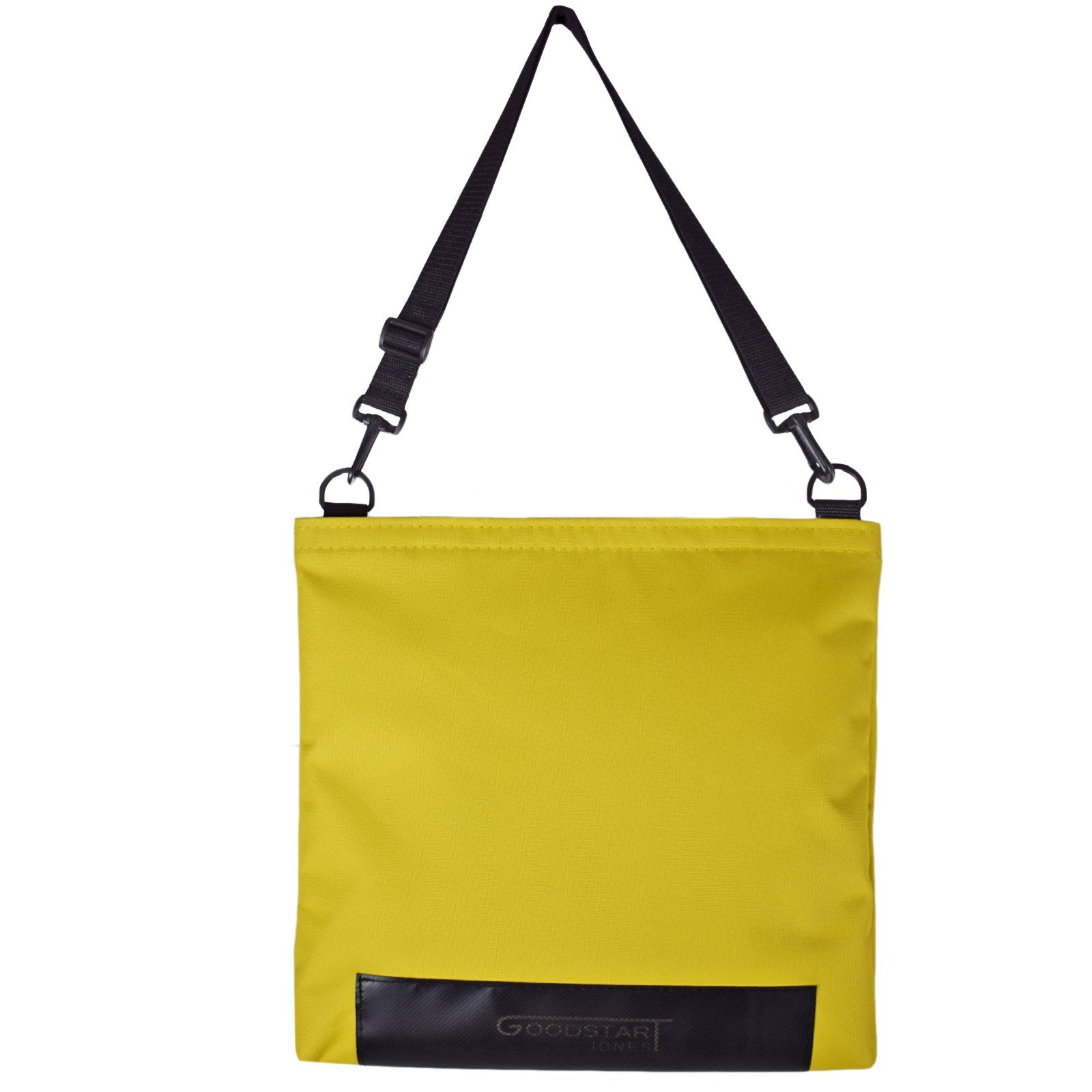 WORK Tote Bag in vibrant yellow, showcasing its compact and stylish design, perfect for everyday use.