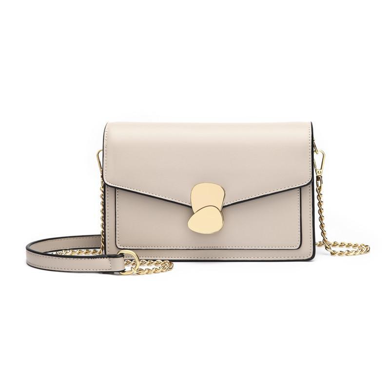 Small Square Chain Crossbody Bag with stylish design and chain strap, featuring multiple pockets for organization.