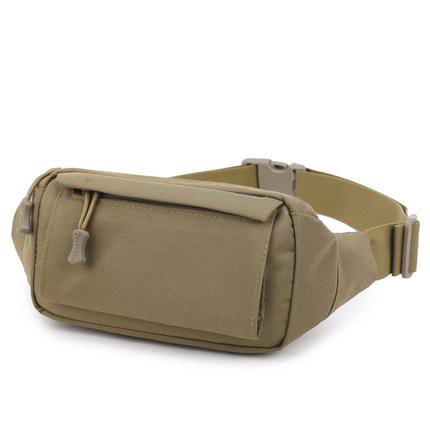 Casual camouflage outdoor waist bag designed for hiking and traveling, made from durable 900D Oxford cloth, featuring adjustable strap and multiple compartments.