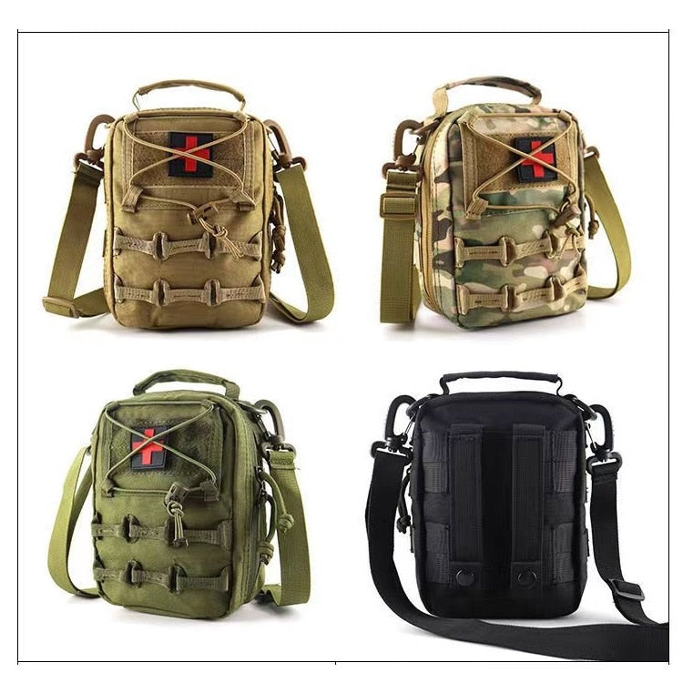 Little Bags Waterproof Outdoor Molle Waist Bag in black, showcasing its compact design and durable nylon material, ideal for hiking and outdoor activities.