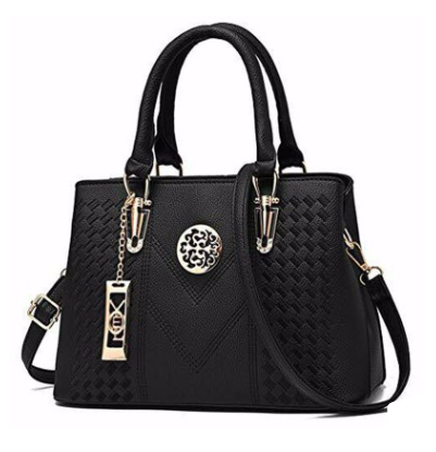 A stylish European American style women's shoulder bag made of durable PU material, featuring a soft handle, zipper closure, and lace detailing.