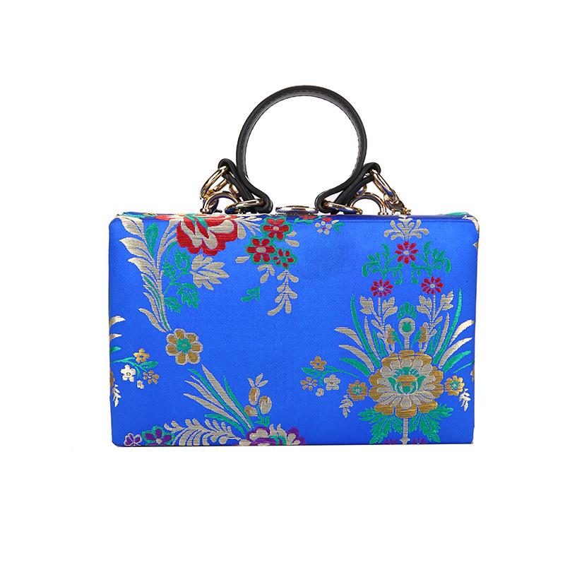 Elegant Flower Clutch Evening Bag for women featuring a beautiful embroidery floral pattern, perfect for weddings and special occasions.