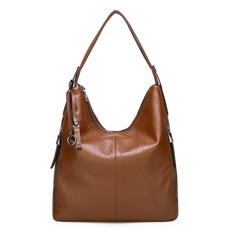 High Quality Soft Leather Shoulder Bag for young ladies, featuring a stylish design and spacious interior, made from durable PU leather.