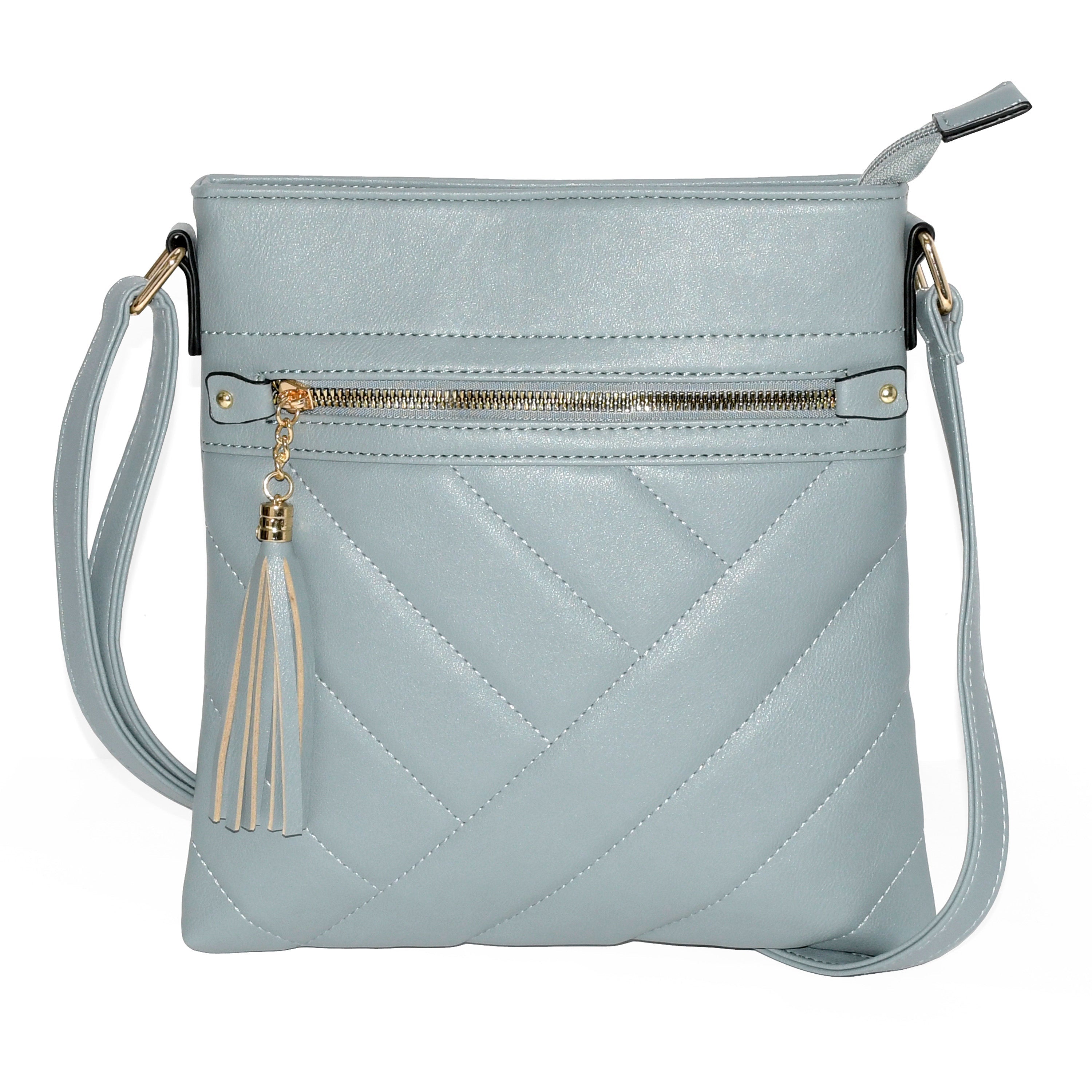 NICCI Ladies' Crossbody Bag featuring a stylish quilt design, durable polyurethane material, and adjustable strap.