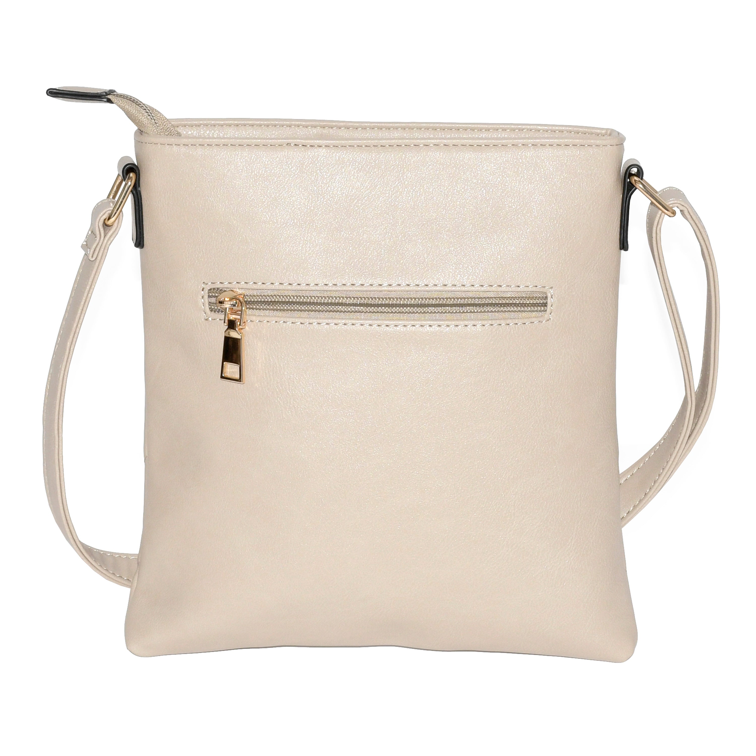 NICCI Ladies' Crossbody Bag featuring a stylish quilt design, durable polyurethane material, and adjustable strap.