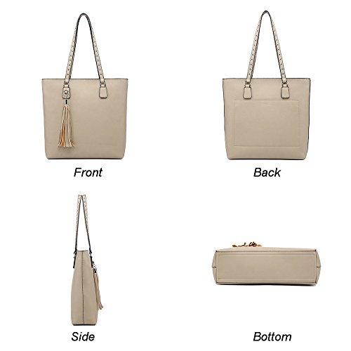 Large Shoulder Hobo Handbag with a small pouch, showcasing its stylish design and spacious interior.