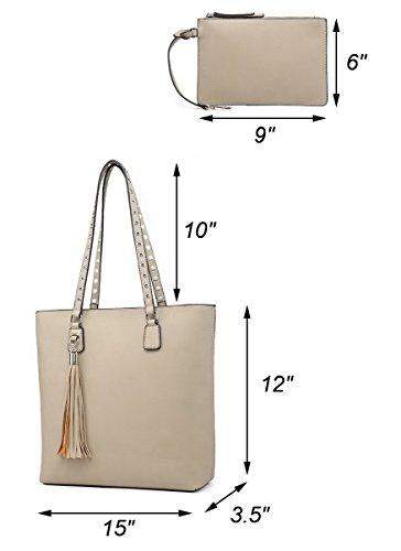 Large Shoulder Hobo Handbag with a small pouch, showcasing its stylish design and spacious interior.