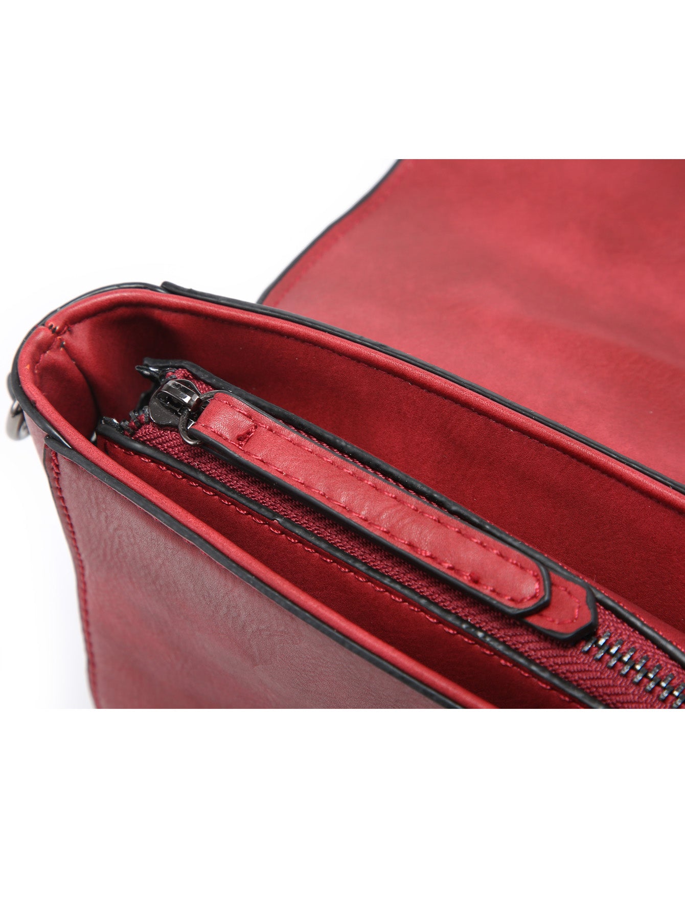 Mini crossbody bag square MT2705 RD in vibrant red color, featuring an adjustable strap and compact design.