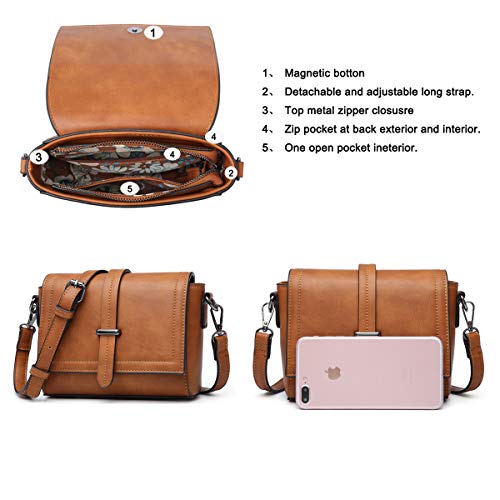 Mini crossbody bag square MT2705 TN in various colors, showcasing its compact design and adjustable strap.