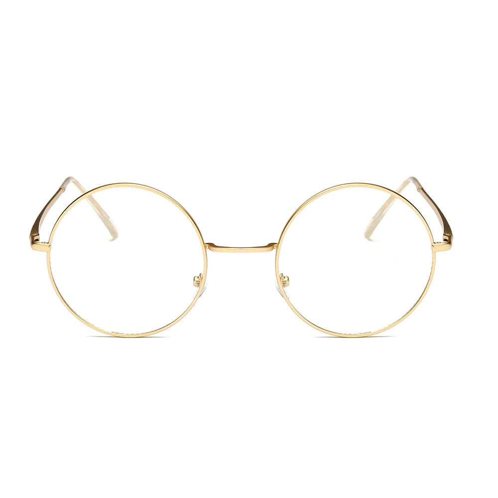 ABERDEEN Round Clear Lens Metal Fashion Glasses featuring a vintage round design with a lightweight metal frame.