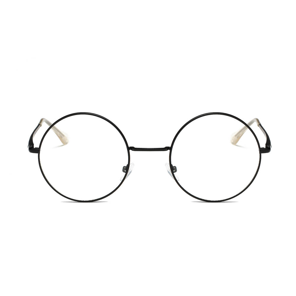 ABERDEEN Round Clear Lens Metal Fashion Glasses featuring a vintage round design with a lightweight metal frame.