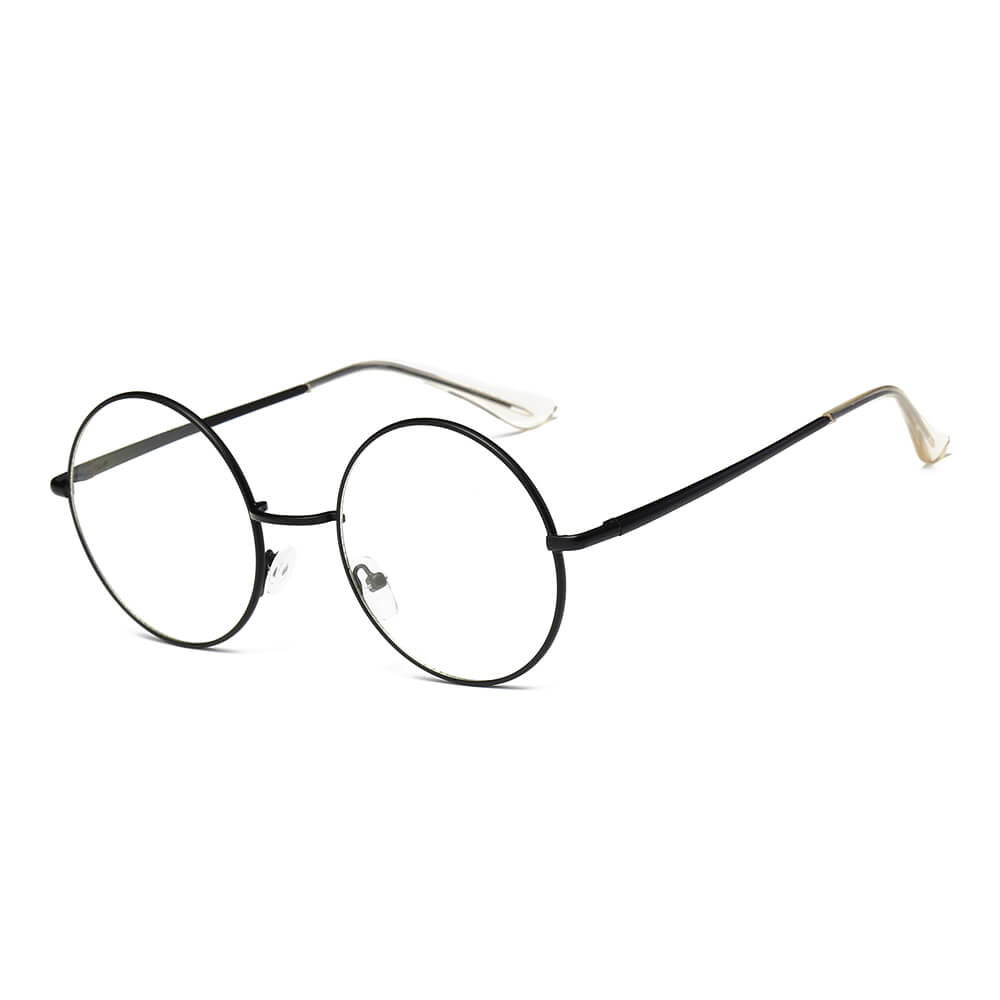 ABERDEEN Round Clear Lens Metal Fashion Glasses featuring a vintage round design with a lightweight metal frame.