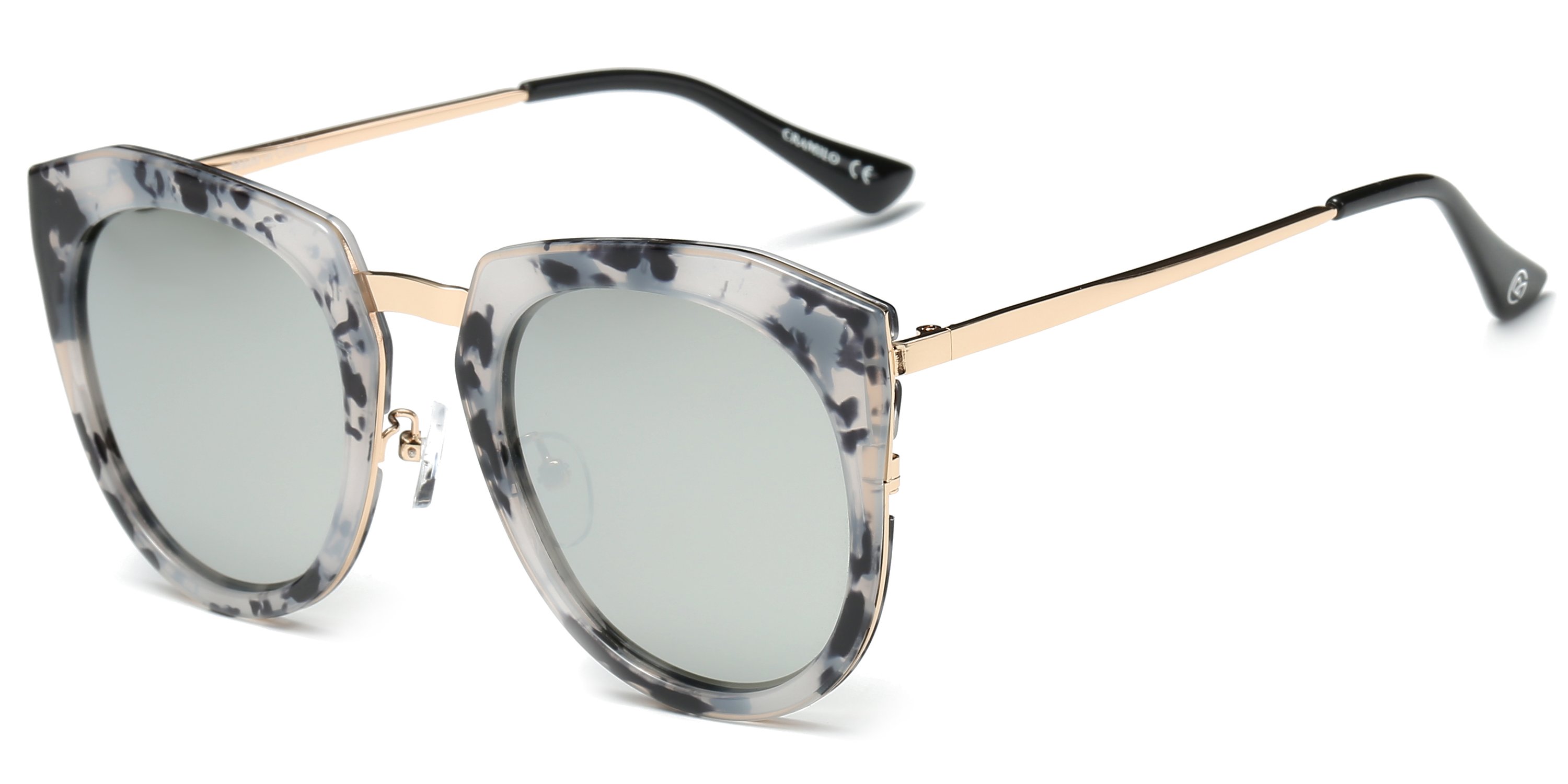 Adeline Women Oversize Cat Eye Fashion Sunglasses with polarized lenses and a stylish plastic frame, perfect for sunny days.