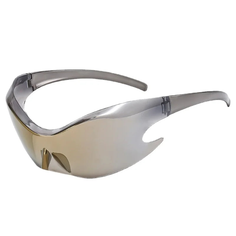 A pair of stylish Alien Era Sunglasses for men with an oval design, featuring UV400 lenses and a durable polycarbonate frame.