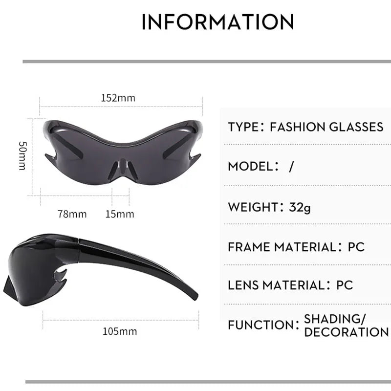 A pair of stylish Alien Era Sunglasses for men with an oval design, featuring UV400 lenses and a durable polycarbonate frame.