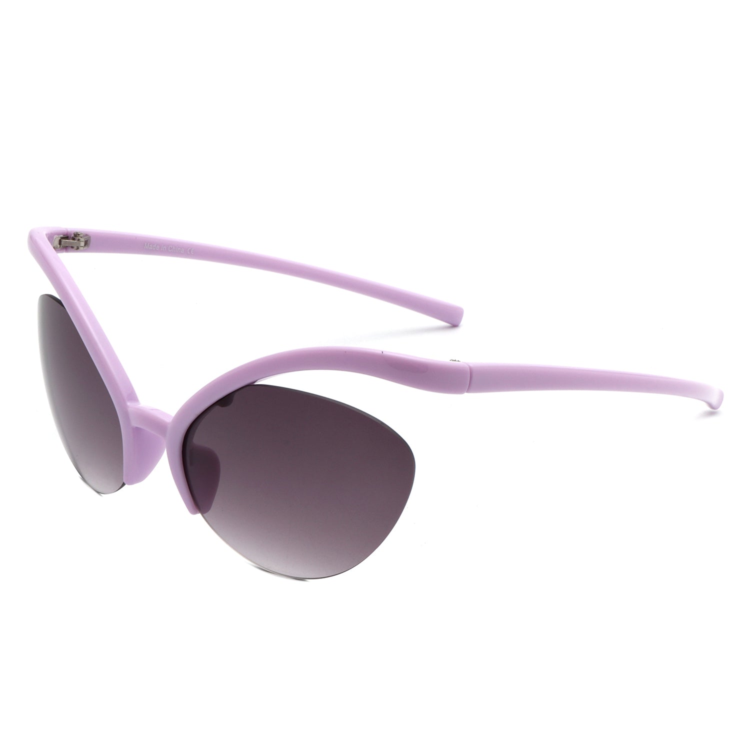 Astrein Rimless Futuristic Oval Irregular Fashion Cat Eye Sunglasses with a unique design and UV protection.