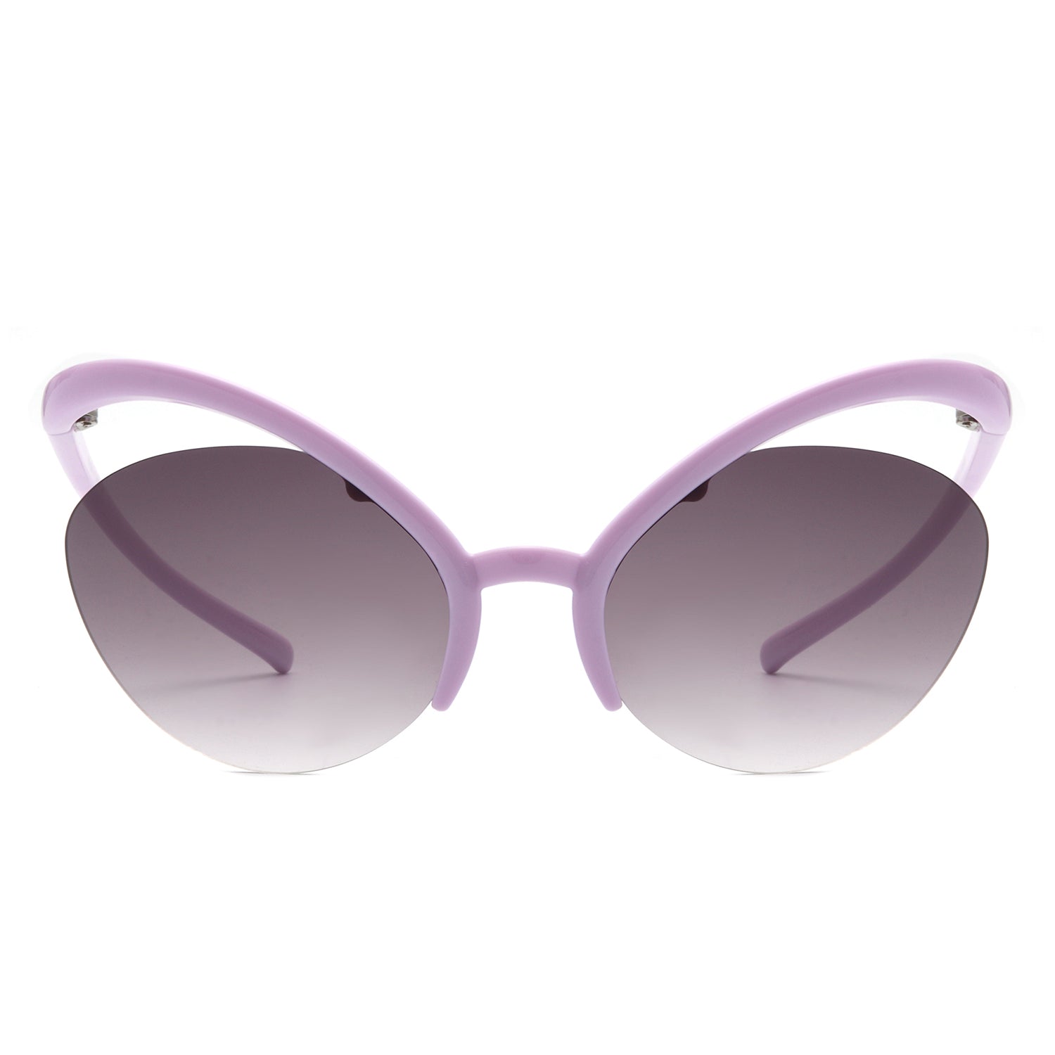 Astrein Rimless Futuristic Oval Irregular Fashion Cat Eye Sunglasses with a unique design and UV protection.