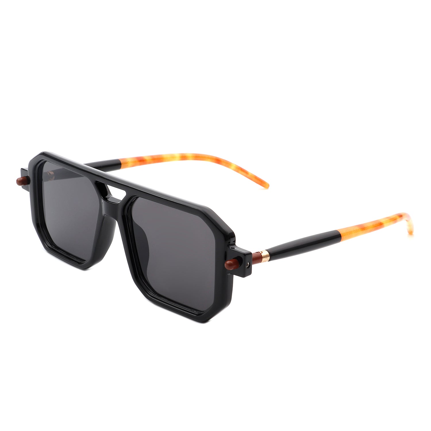 Bluebird Retro Square Flat Top Brow-Bar Fashion Sunglasses with a stylish design and UV protection.