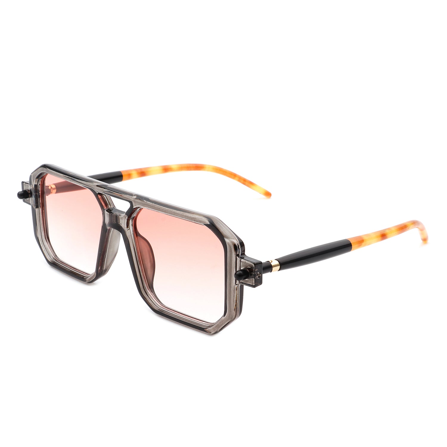 Bluebird Retro Square Flat Top Brow-Bar Fashion Sunglasses with a stylish design and UV protection.