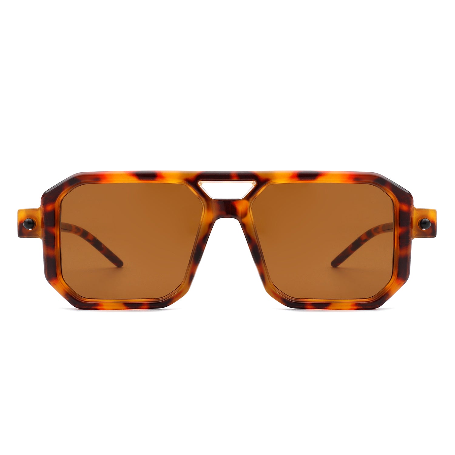 Bluebird Retro Square Flat Top Brow-Bar Fashion Sunglasses with a stylish design and UV protection.