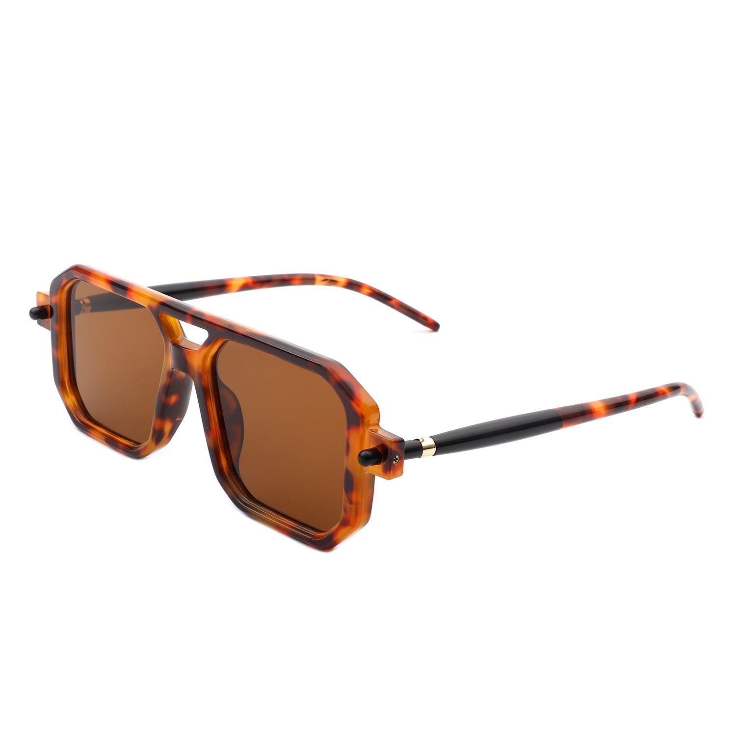 Bluebird Retro Square Flat Top Brow-Bar Fashion Sunglasses with a stylish design and UV protection.