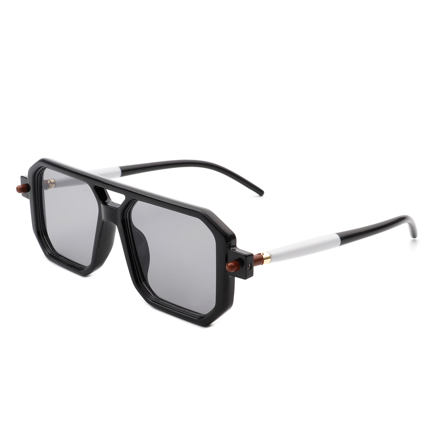 Bluebird Retro Square Flat Top Brow-Bar Fashion Sunglasses with a stylish design and UV protection.