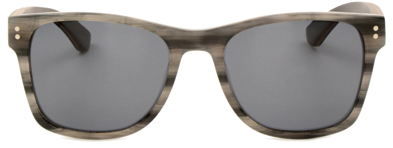 Bobby Acetate & Wood Sunglasses featuring a classic Wayfarer design with sustainable materials.