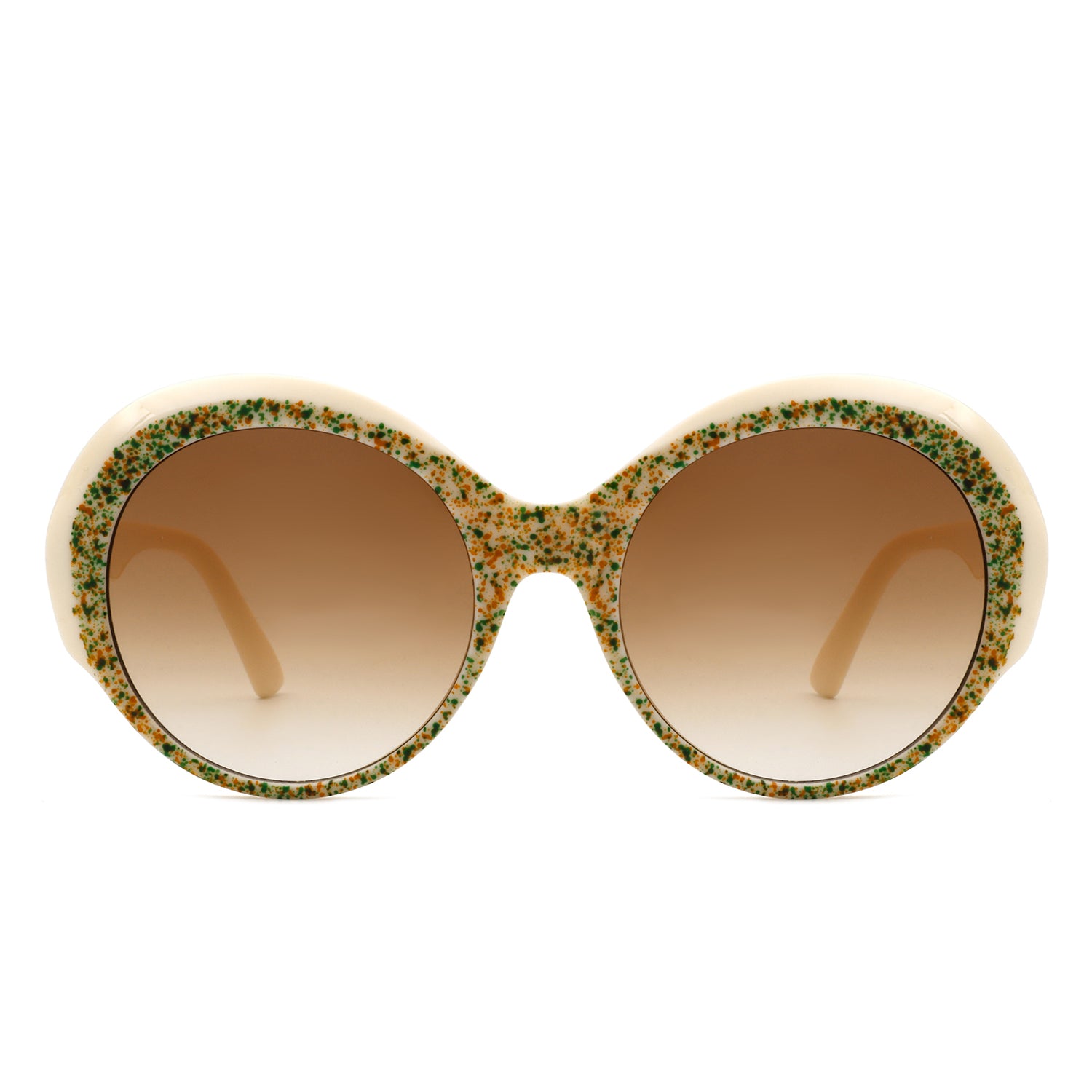 Cielarna Women Round Oversize Circle Chunky Fashion Sunglasses with a stylish chunky frame and large round lenses, perfect for sun protection.