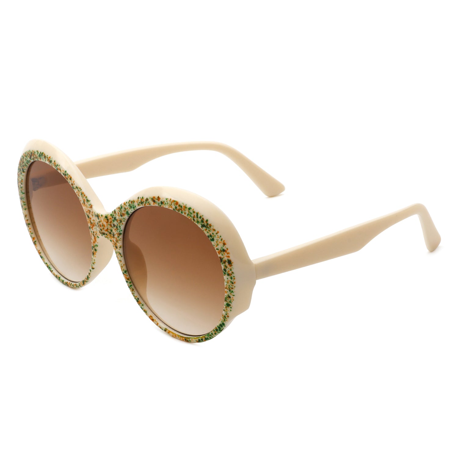 Cielarna Women Round Oversize Circle Chunky Fashion Sunglasses with a stylish chunky frame and large round lenses, perfect for sun protection.